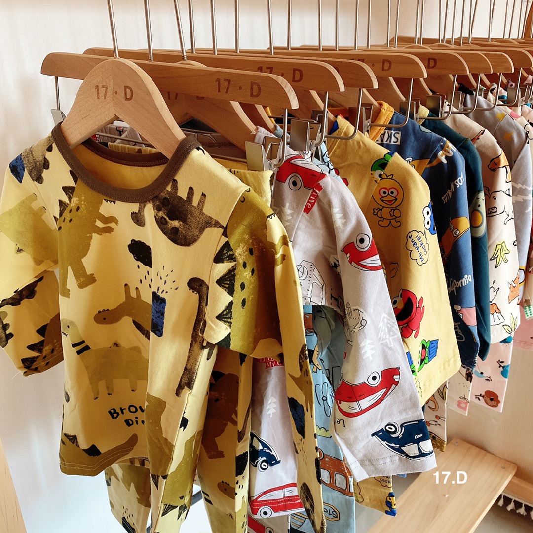 秋冬兒童萊卡棉秋衣秋褲套裝韓版印花中小童保暖內衣寶寶棉毛衫褲