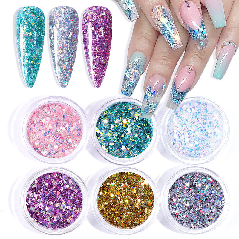 Fashion Solid Color Sequin Nail Decoration Accessories 1 Set Nail Supplies display picture 1