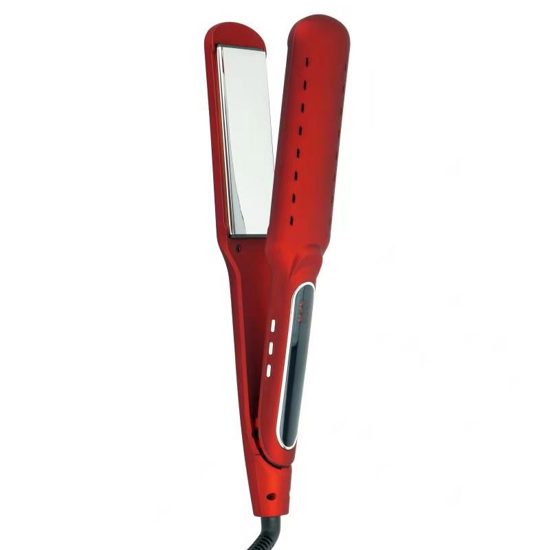 热沙龙250C / 480F高温黑专耶直发器扁铁钛LED电气石OEM电源PLUG