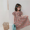 Skirt, hydrolate, dress, small princess costume, summer clothing, floral print, backless, new collection, for 3-8 years old