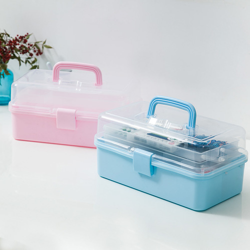 Household multi-layer medical kit portable emergency medical kit large storage box multi-functional household tool box