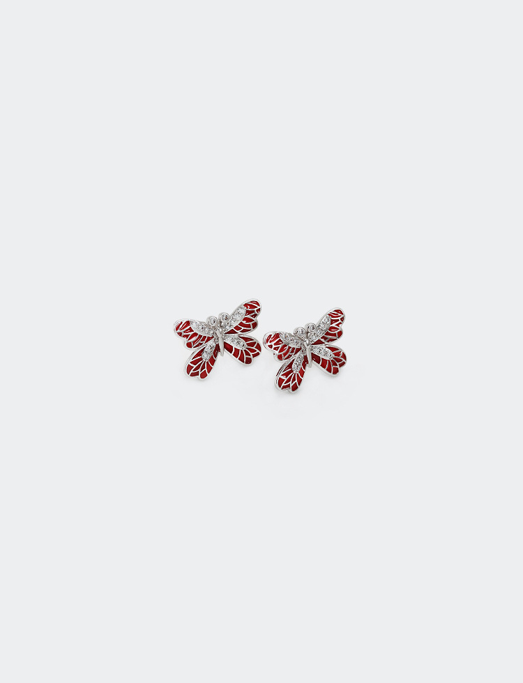 Fashion Style Fashion Butterfly Copper Zircon Earrings Wholesale
