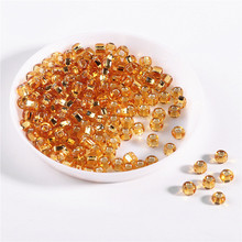 2mm 3mm 4mm捷克进口灌银米珠 方孔加银串珠 DIY手工玻璃微珠材料