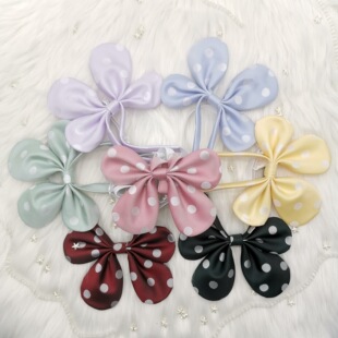Song Xiaoxia velvet early cherry shaped moth butterfly rabbit ear bow tie female wave JK uniform Cherry knot collar flower