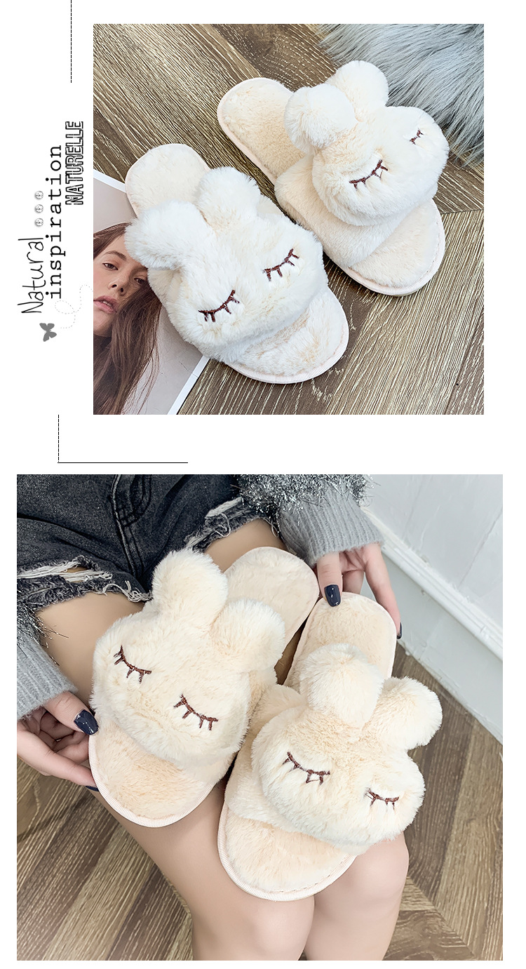 New parent-child plush slippers  NSPE11140