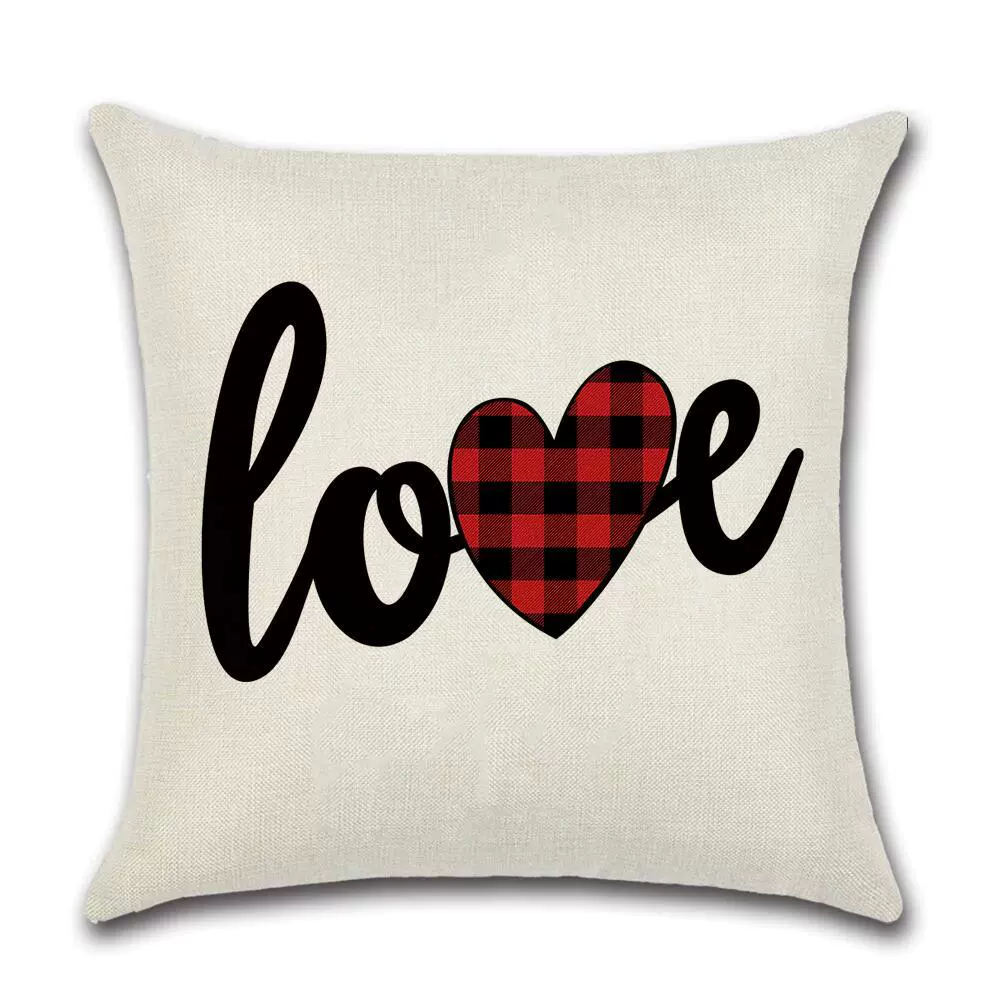 Red pillowcase for St. Valentine's Day, for beloved