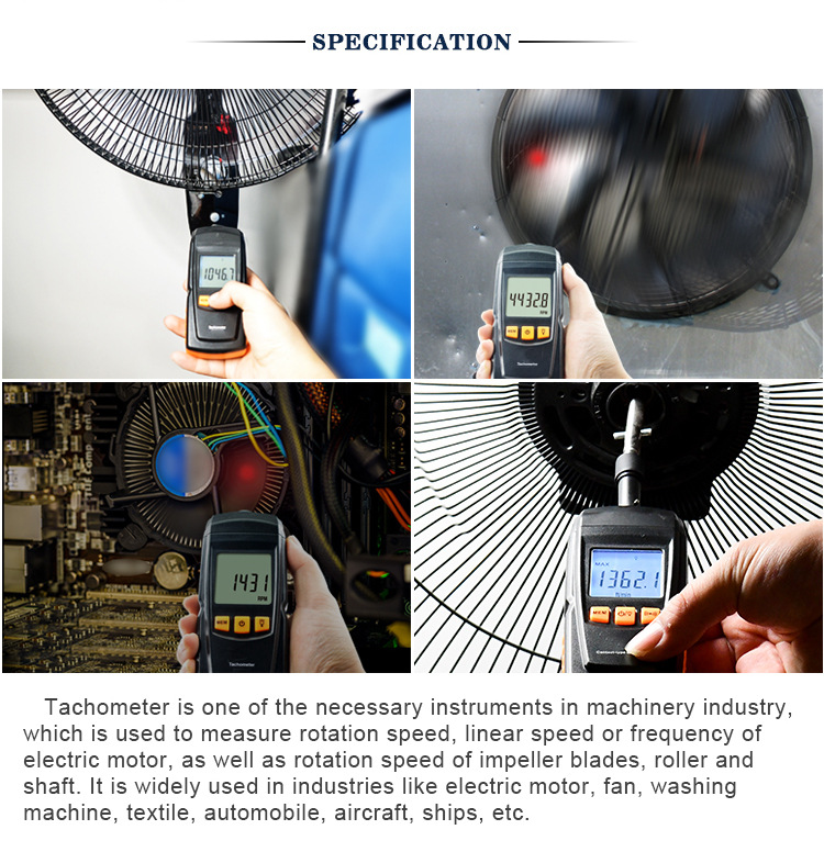 Biaozhi Gm8906 Contact Digital Tachometer Automotive Industrial Motor Speed Measuring Instrument Tachometer