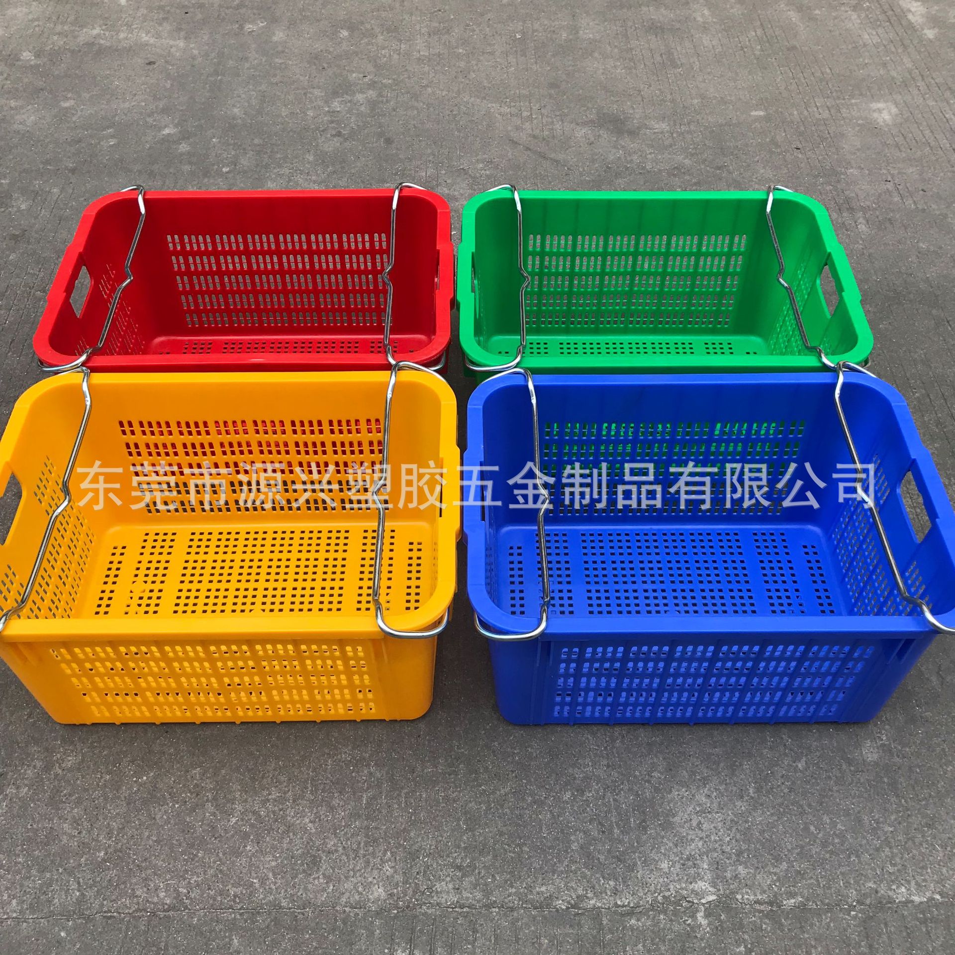 工厂直销广西贵州塑料铁耳萝 蔬菜水果箩筐加厚周转框把手运输箩