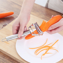 不锈钢瓜果蔬菜土豆刨片刨丝器切丝器刮皮刀三合一双头刨子厂家