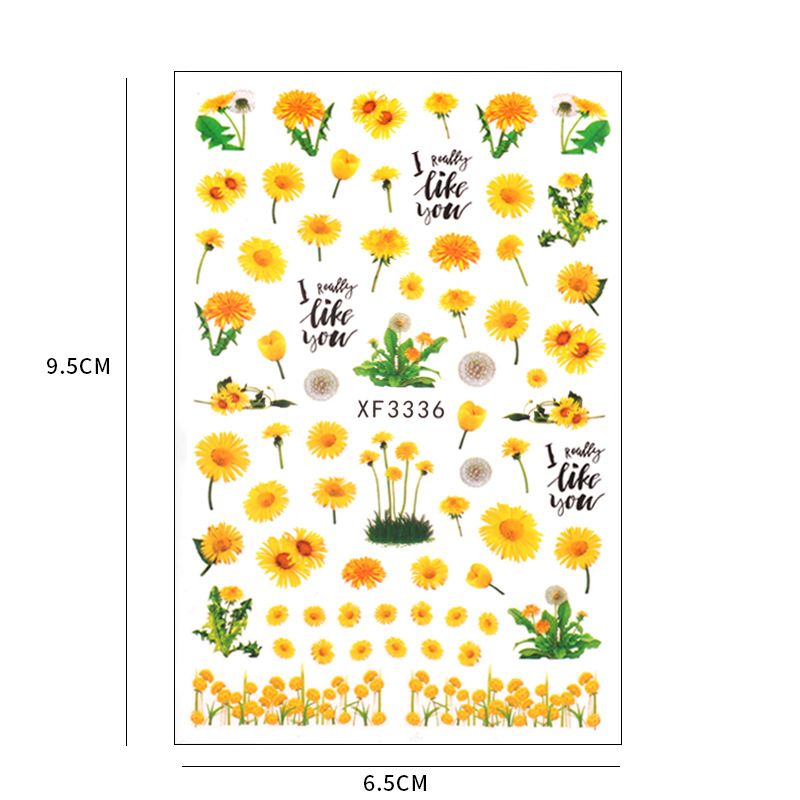 Suministro transfronterizo pegatinas de uñas Daisy Quan Zhilong mismo estilo pegatinas de uñas Daisy DIY calcomanías de uñas traje