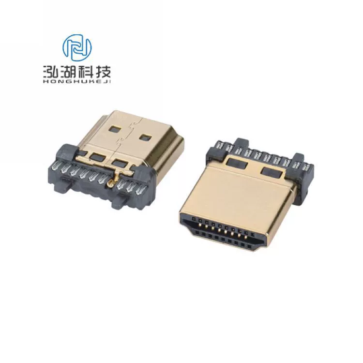 Factory direct selling HDMI header connector data cable HDMI Typea charging plug welding line