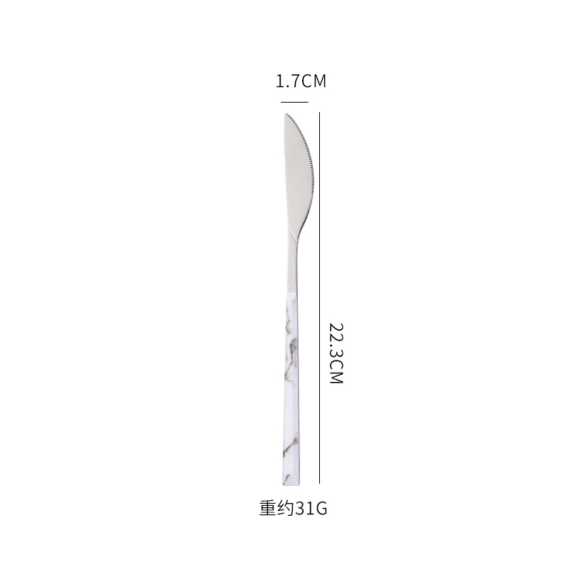 Cuchillo de imitación de mármol