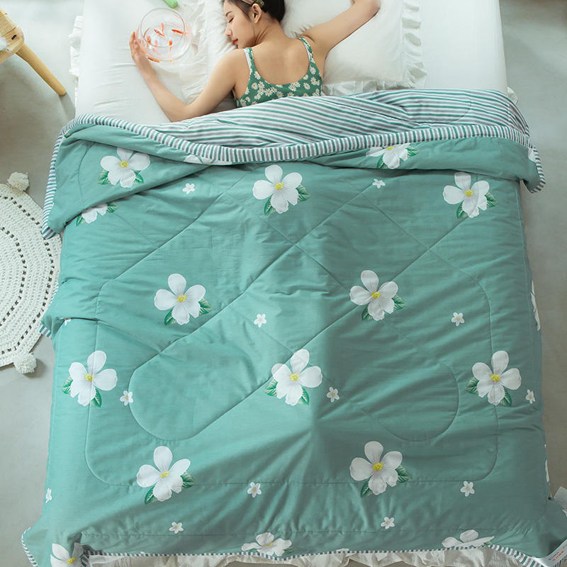 厂家直销 100％全棉新疆棉花夏凉被单人双人纯棉夏季空调薄被子