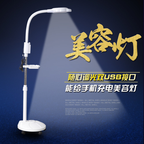 A one-piece dropshipping LED micro-needling lamp floor lamp beauty lamp shadowless warm and cool magnifying mirror nail and eyelash living room creative