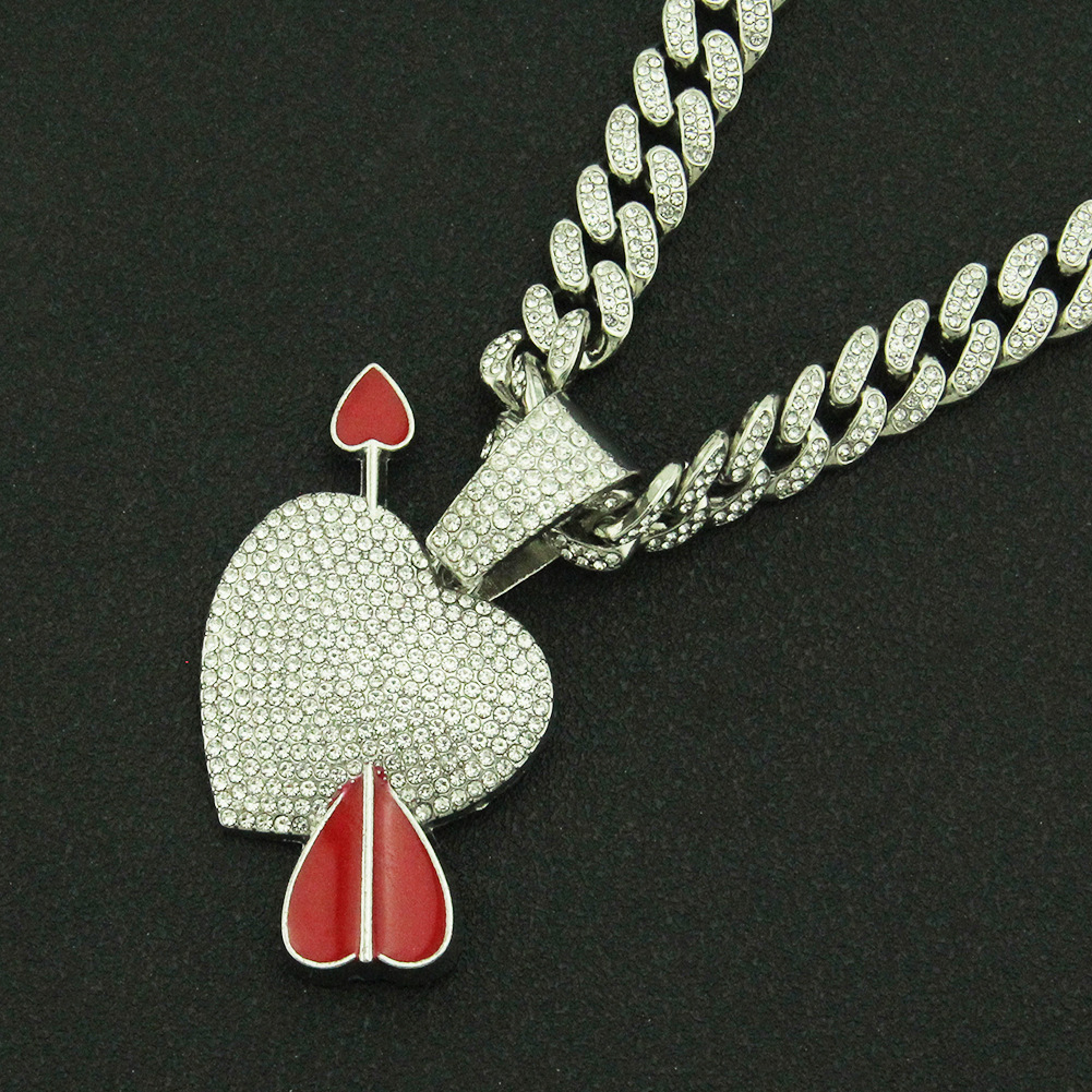 Fashion Full Diamond Three-dimensional Pendant Necklace display picture 4