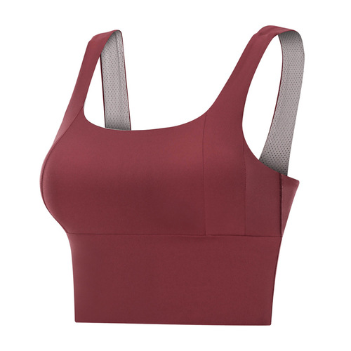 Women's sports bra shock-proof running push-up shaping high-intensity fitness bra outer wear yoga clothing vest