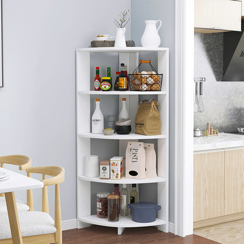 Yijiada kitchen corner layered storage rack floor-standing multi-layer household dish storage rack triangular spice rack