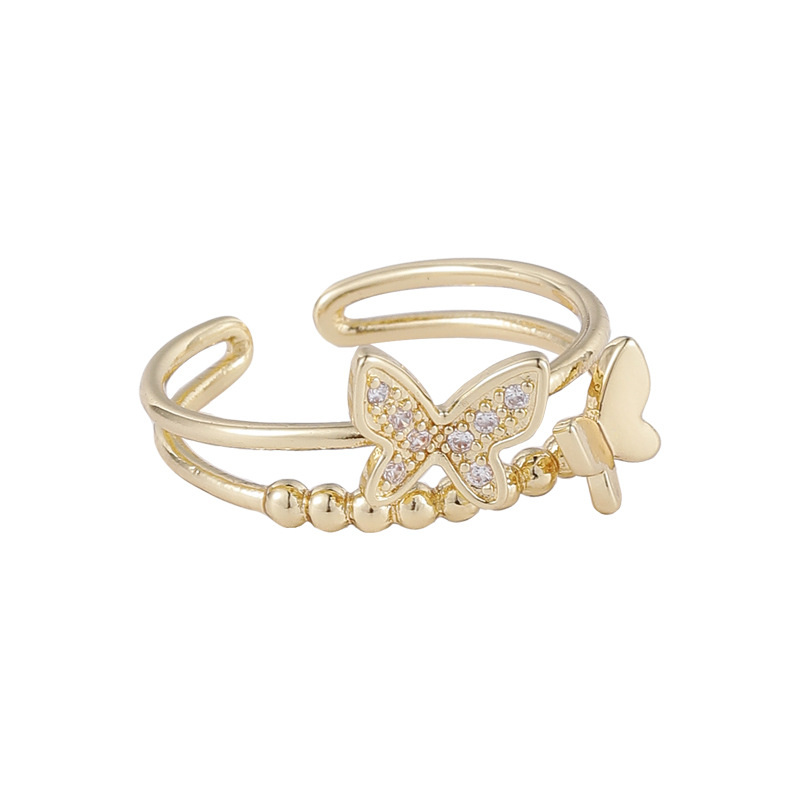 Butterfly Ring Fashion Retro Opening Index Finger Ring Wholesale Nihaojewelry display picture 4