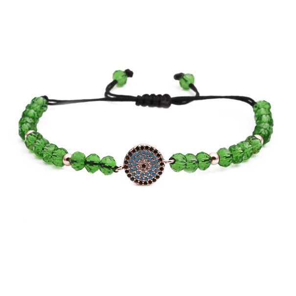 Europäischer Und Amerikanischer Grenz Überschreiten Der Schmuck, Mikro Eingelegtes Zirkon Augen Armband, Geschnittener Kristall, Verstellbares Armband, Kunden Spezifisch display picture 10