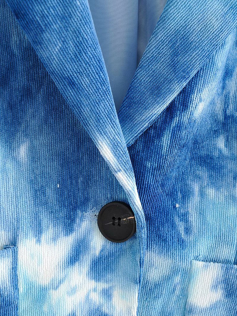 wholesale autumn corduroy tie-dye one button women's blazer NSAM3610