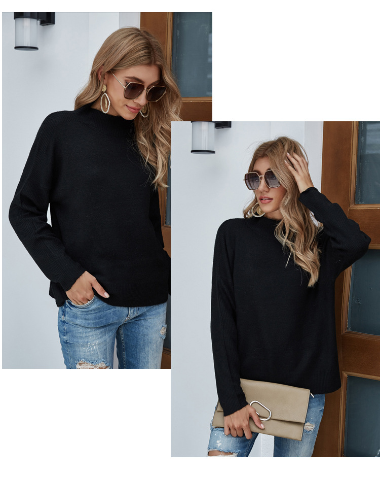 solid color knitted bottoming shirt  NSYH7139