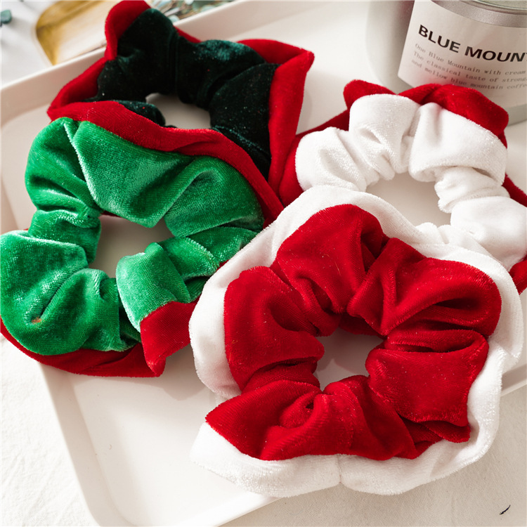 Fashion Color Block Flannel Hair Tie display picture 1