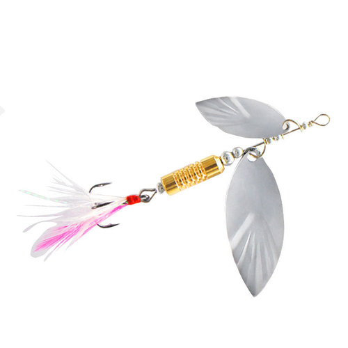 Luya fake bait 7g 10g composite rotating sequins flying long cast composite sequins horse mouth white striped green fish bait