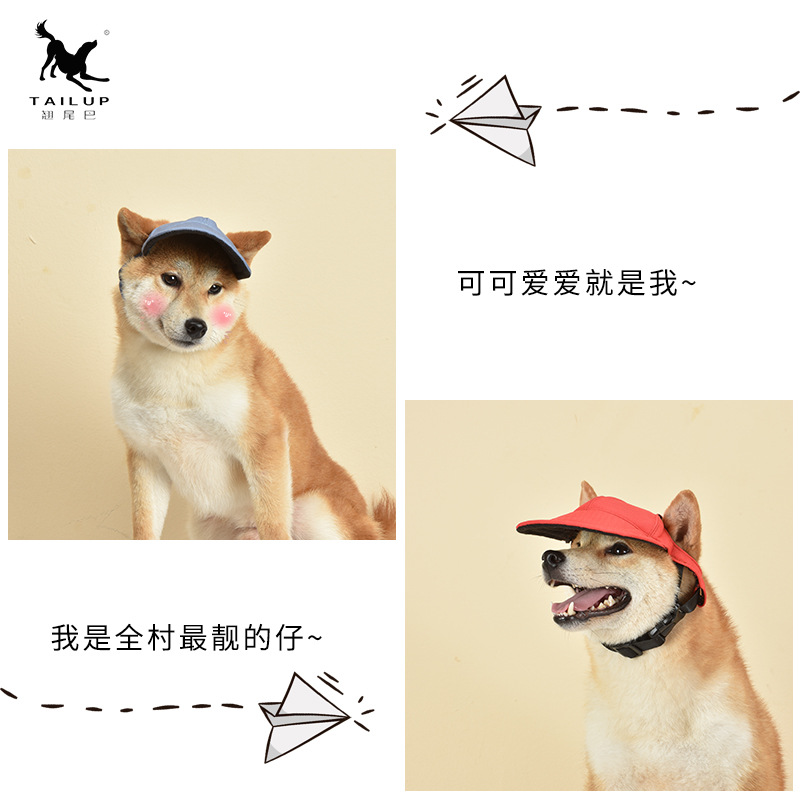 廠家新品寵物四季鴨舌帽子貓狗頭飾多色升級款遮陽棒球帽優(yōu)惠熱銷