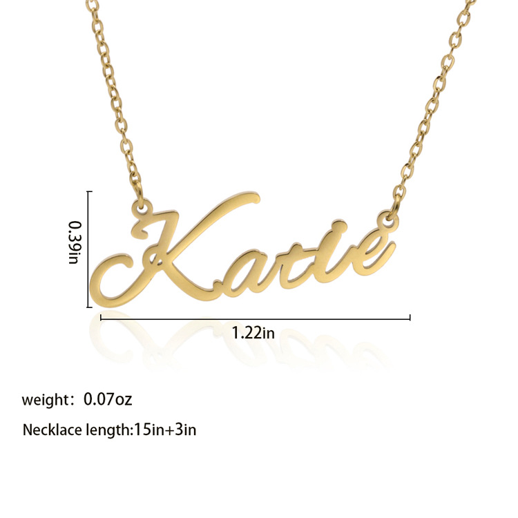 Fashion English Name Stainless Steel Necklace display picture 22