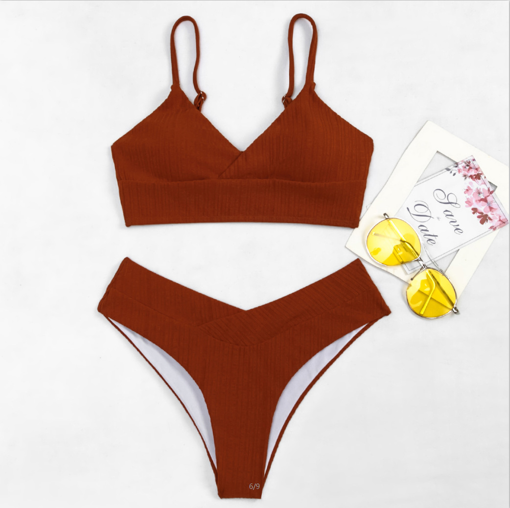 sexy low waist briefs solid color swimwear NSHL23346