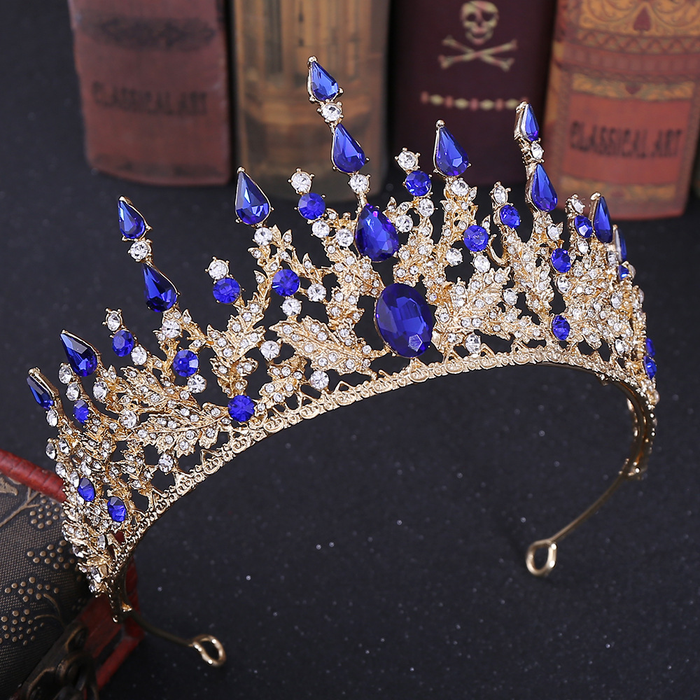 Elegant Oval Crown Alloy Rhinestone Inlay Artificial Crystal Crown 1 Piece display picture 3