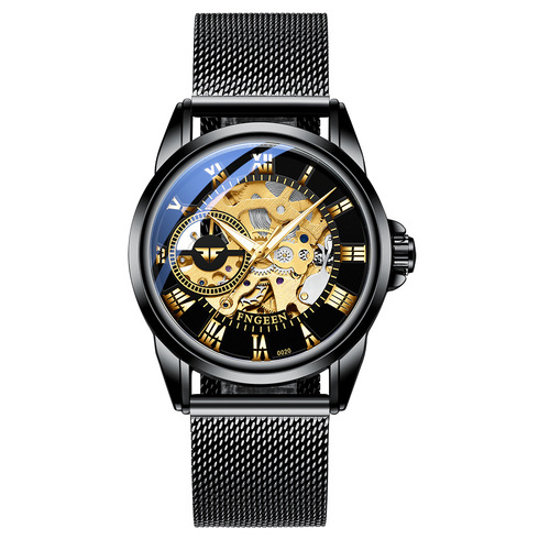 FNGEEN Men's and Women's Fully Automatic Mechanical Watch with Mesh Band – Fashionable Trendsetter Style, 2020 Export-Ready Watch Supply