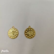 星星铁片饰品DIY配件有吊孔小鸟头复古钱币发绳花边吊坠1000个/包