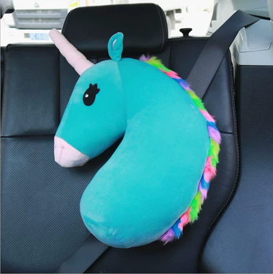belt shoulder pad | Headrest - green-unicorn-left-seat