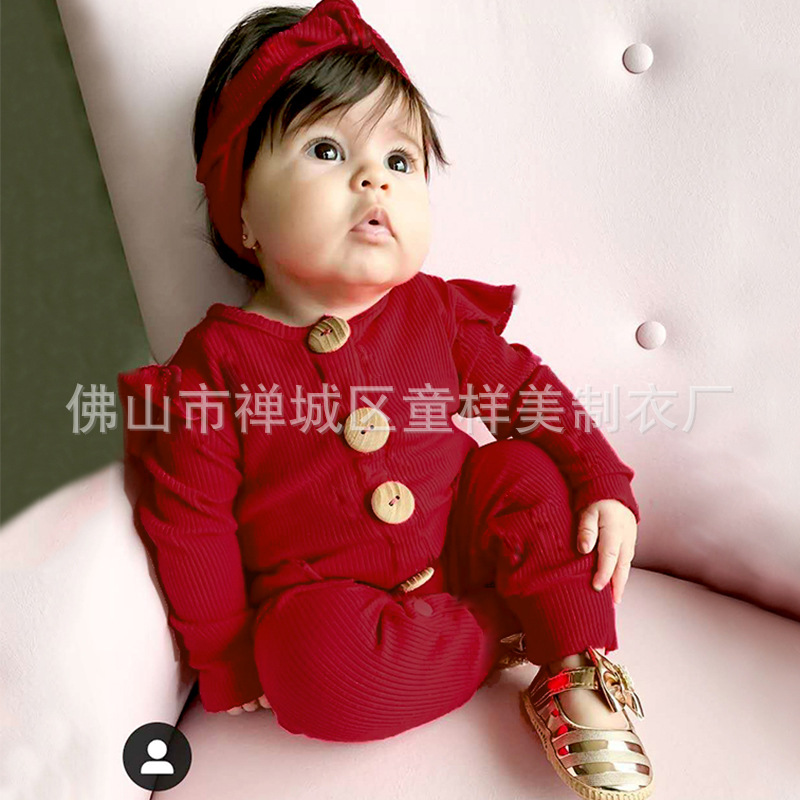 Cross-border children's clothing solid c...