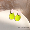 Earrings, fresh cute fruit oil, Korean style, flowered