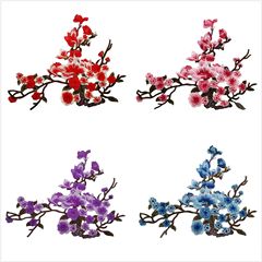 經典梅花刺繡布貼水溶繡花立體多層補丁旗袍衣服裝飾輔料手工DIY