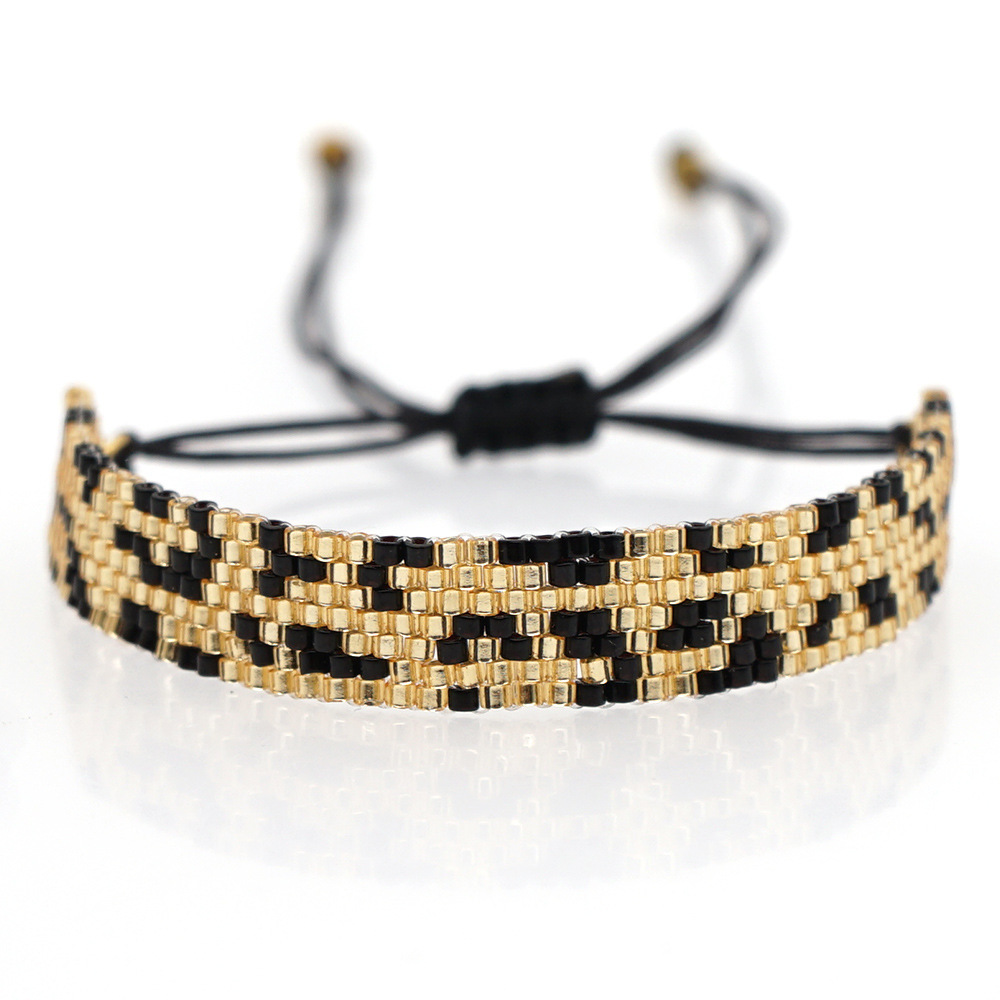 Multi-layered Diamond-studded Beaded Miyuki Rice Bead Bracelet display picture 2
