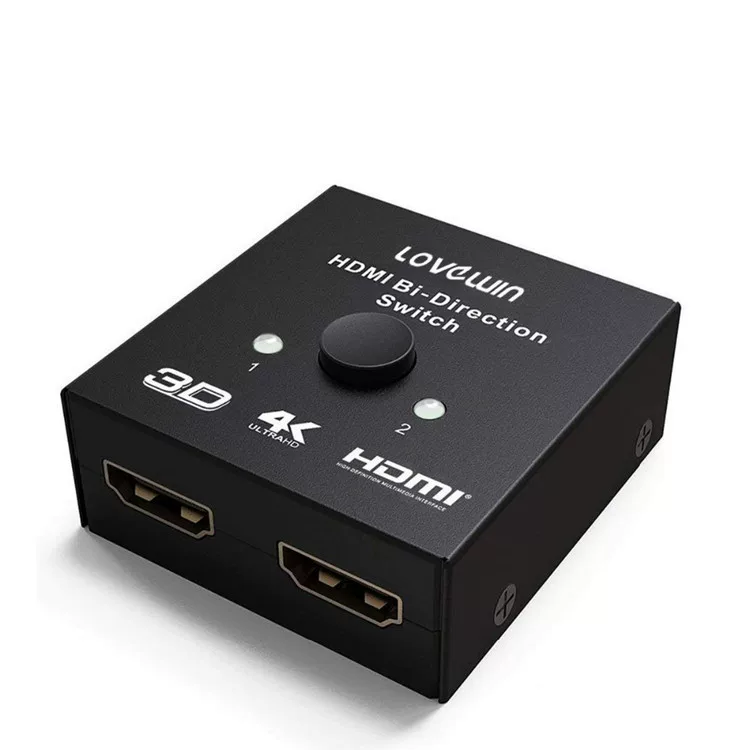 HDMI переключатель 2 в 1, HDMI двухканальный переключатель, поддержка 4K