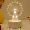 Creative night light, touch switch key, LED table lamp for bed, 3D, Birthday gift