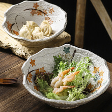 创意日式异形陶瓷碗菜碗沙拉碗家用米饭碗甜品碗特色餐具玲珑瓷