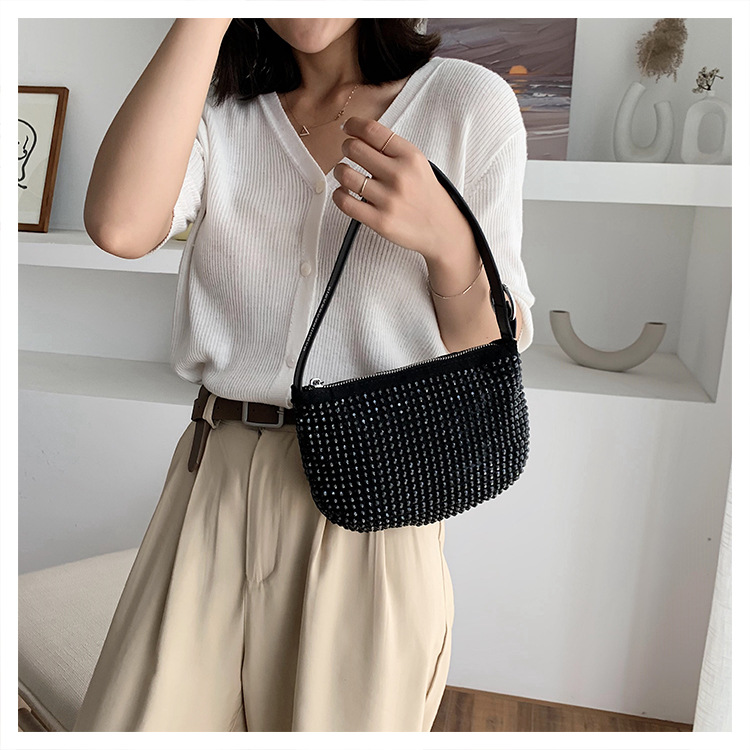 New Fashion Single Shoulder Fashion Diamond-studded Underarm Bag Wholesale display picture 18