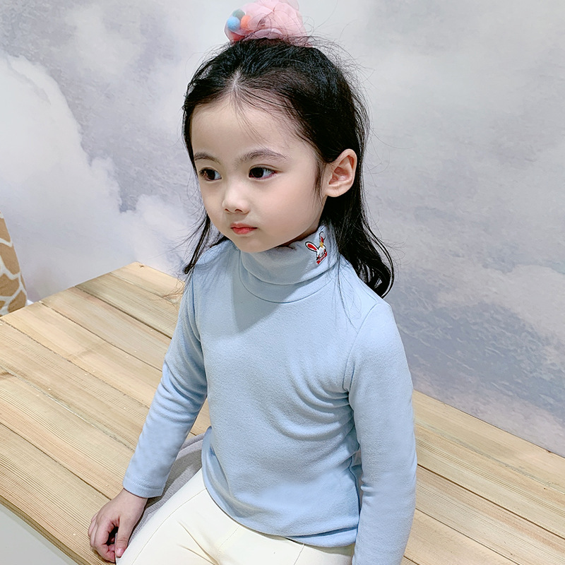 2020秋冬款儿童打底衫双面绒女童高领内搭上衣可外穿宝宝保暖长袖|ru