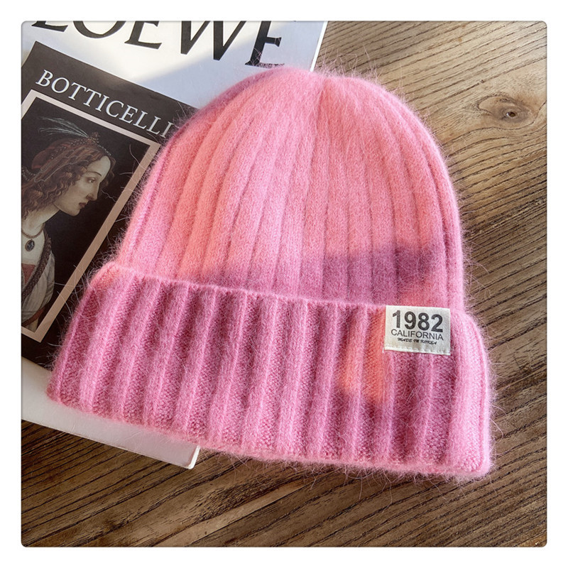 贴布兔毛针织帽11