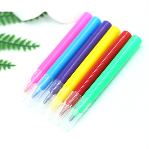 Wholesale Washable Mini Set of 6 Colors 12 Colors Watercolor Drawing Notebooks Pens Transparent Cap Doodle Brushes