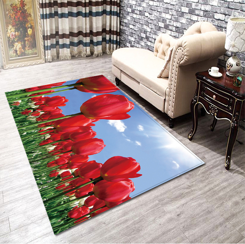 High Density Thickened Living Room Carpet Full Shop Kitchen Foot Mat Bathroom Toilet Floor Mat Shower Curtain Bath Towel Set for Hair