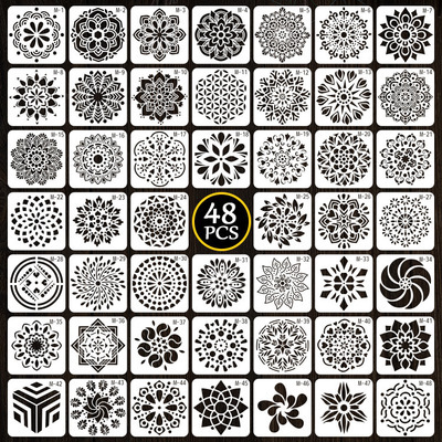 Mandala painting template, hollow painting, wall painting, painting tools, DIY lace ruler