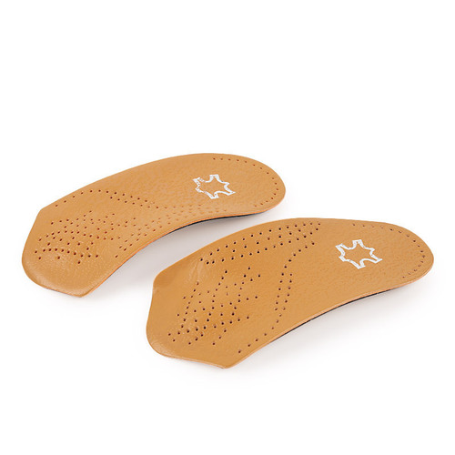 Arch insole yellow leather arch half pad flat foot insole men and women invisible non-slip thickened arch half pad