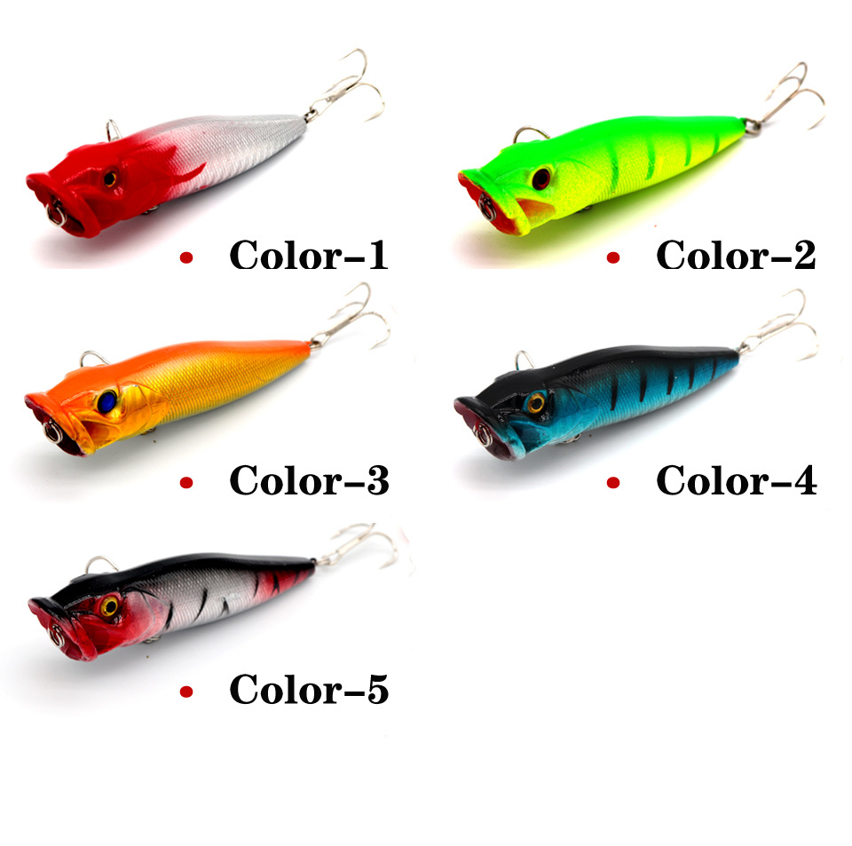 Small Popper Fishing Lures 40mm 2.3g Hard Plastic Baits Fresh Water Bass Swimbait Tackle Gear