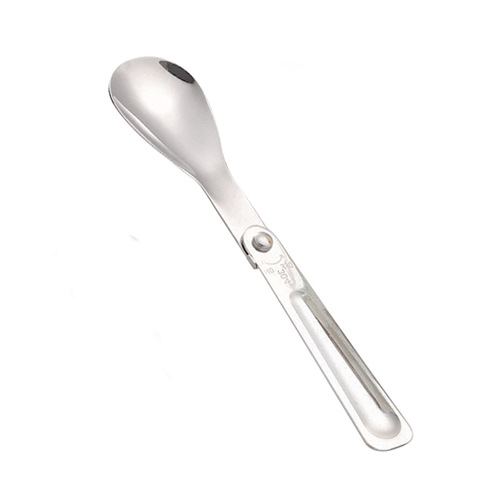 Creative 304 stainless steel foldable spoon utensil outdoor travel portable foldable spoon camping fork and spoon